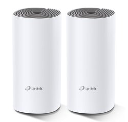 TP-Link Deco E4 (2-pack) Bi-bande (2,4 GHz / 5 GHz) Wi-Fi 5 (802.11ac) Blanc, Gris Interne