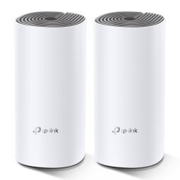 TP-Link Deco E4 (2-pack) Bi-bande (2,4 GHz / 5 GHz) Wi-Fi 5 (802.11ac) Blanc, Gris Interne