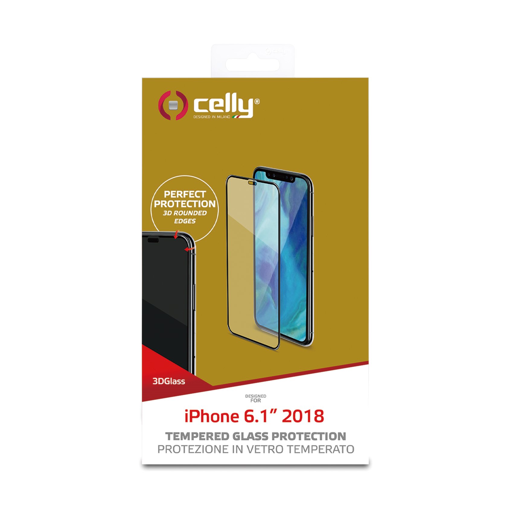 Celly 3D Glass Clear screen protector Apple 1 pc(s)