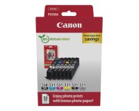 Canon PGI-530/CLI-531 PVP cartuccia d'inchiostro 6 pz Originale Nero, Ciano, Grigio, Magenta, Nero per foto, Giallo
