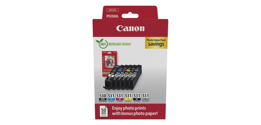 Canon PGI-530/CLI-531 PVP ink cartridge 6 pc(s) Original Black, Cyan, Grey, Magenta, Photo black, Yellow