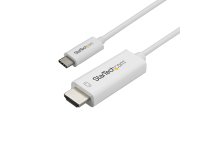 StarTech.com Adaptateur USB-C vers HDMI de 1m - Câble Vidéo USB Type C vers HDMI 2.0 - 4K60Hz - Compatible Thunderbolt 3 - Convertisseur USB-C à HDMI - DP 1.2 Alt Mode HBR2 - Blanc