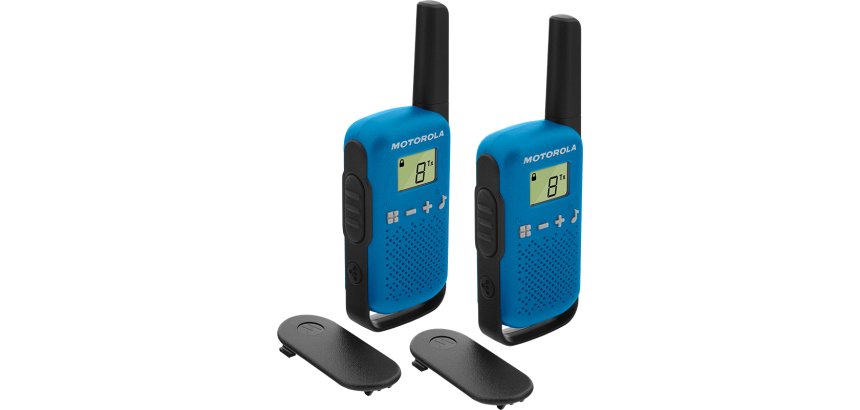 Walkie Talkie Motorola TALKABOUT T42 two-way radios 16 canales Negro, Azul