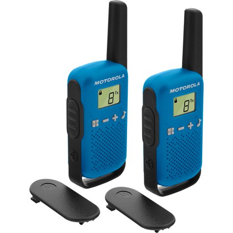 Walkie Talkie Motorola TALKABOUT T42 two-way radios 16 canales Negro, Azul