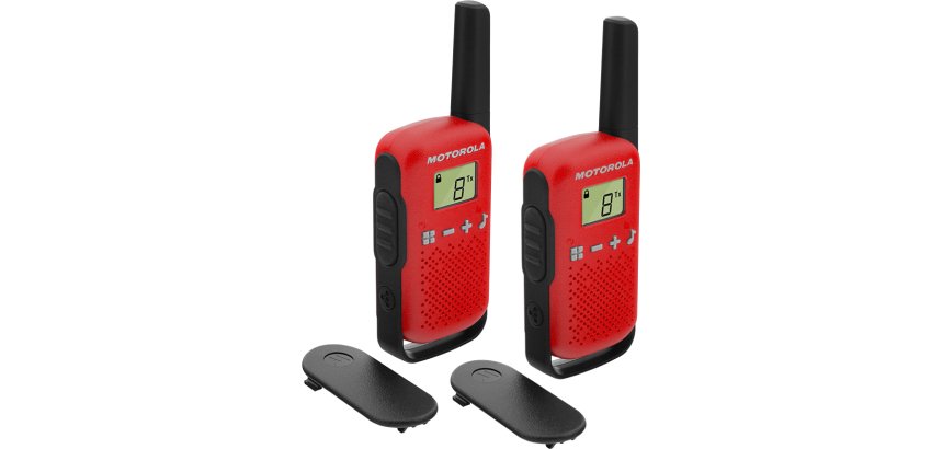 Motorola TALKABOUT T42 two-way radios 16 canales Negro, Rojo
