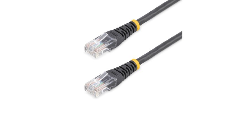 StarTech.com Câble patch UTP Cat5e de 15 m avec RJ45 moulé noir - Cordon de connexion de 15 m