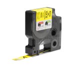 DYMO Rhino etiquetas industriales de nailon flexible | 12 mm x 3,5 m | de color negro sobre fondo amarillo