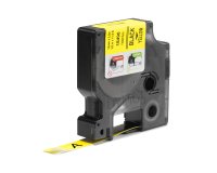 DYMO Rhino etichette industriali in nylon flessibile | 12 mm x 3,5 m | nero su giallo