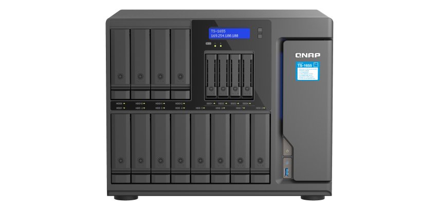 QNAP TS-1655 NAS Tower Intel Atom® C5125 8 Go DDR4 0 To QNAP Turbo System Noir