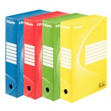Boîte archives esselte vivida carton ondulé recyclable a4 2 50x80x352mm parois doubles dos 80mm livré plat ass - 10 un