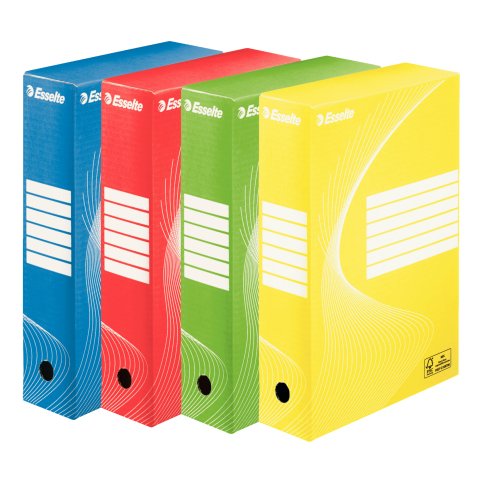 Boîte archives esselte vivida carton ondulé recyclable a4 2 50x80x352mm parois doubles dos 80mm livré plat ass - 10 un