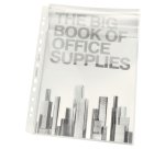 Pochette perforée Maxi avec rabat, A4, PP, transparent