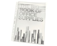 Pochette perforée Maxi avec rabat, A4, PP, transparent