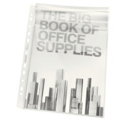 Pochette perforée Maxi avec rabat, A4, PP, transparent