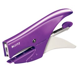 Pince à agrafer leitz 5531 wow métal 82x24x160mm 15f agrafes n.10 coloris violet métallisé