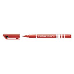 Stylo-feutre pointe moyenne sur amortisseur (0,7 mm) - Rouge