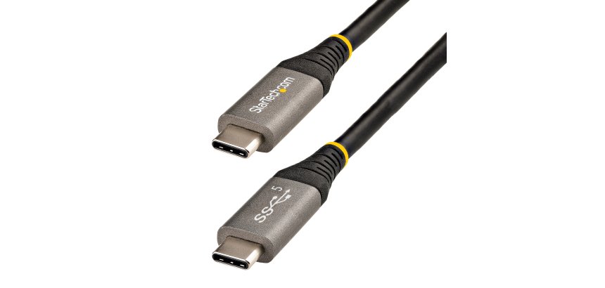 StarTech.com Câble USB-C de 2m, USB 5Gbps, 100W (5A) Power Delivery, 4K 60Hz DP Alt Mode, Gaine TPE - Compatible Thunderbolt