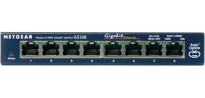NETGEAR GS108GE commutateur réseau Non-géré Gigabit Ethernet (10/100/1000) Bleu