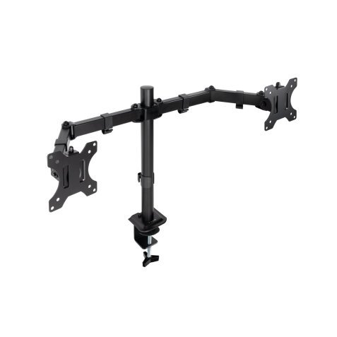 TooQ Soporte de Mesa para 2 Pantallas 17"-27", Negro