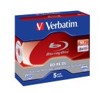 Verbatim BD-RE DL 50GB 2 x 5 Pack Jewel Case 5 pz