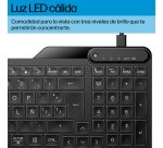HP Teclado con cable retroiluminado multidispositivo 405