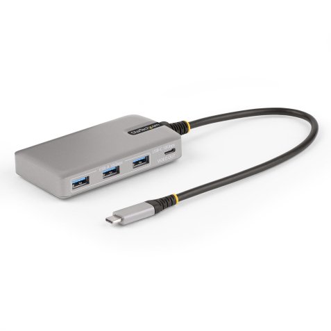 StarTech.com Hub USB-C à 4 Ports avec Sortie Vidéo USB-C DP Alt Mode 4K 60Hz - 3x USB-A, 1x USB Type-C, 100W Power Delivery Pass-Through, USB 3.2 10Gbps, Câble 30cm, Hub USB 3.0 Portable