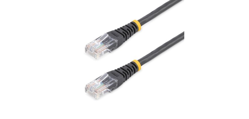 StarTech.com Câble patch UTP Cat5e de 15 m avec RJ45 moulé noir - Cordon de connexion de 15 m