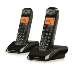 Motorola S12 Duo Teléfono DECT Identificador de llamadas Negro