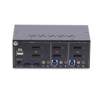 StarTech.com Switch KVM 2 Ports pour Deux Moniteurs, 4K60Hz, 2 Ports USB 5Gbps, 2 Ports USB 2.0 HID - Commutateur KVM DisplayPort avec Commutation par Touches, Conforme TAA - Protection ESD Niveau 3