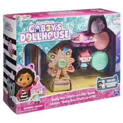 Gabby's Dollhouse , Stanza Baby Box Craft-a-riffic con il personaggio gatto Baby Scatola, accessori, mobili e scatole con sorpresa, per bambini dai 3 anni in su