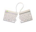 R-Go Tools Clavier ergonomique R-Go Split Break avec logiciel de pause, clavier ergonomique divisé, AZERTY (FR), bluetooth, blanc