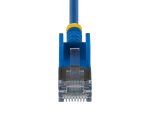 StarTech.com 30cm Blue Slim CAT6a Ethernet Cable, Snagless, FTP, Bare Copper Wire, Slim RJ45 Network Patch Cord 34AWG, Fluke Channel Tested