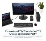 StarTech.com Chassis di espansione Thunderbolt 3 PCIe, Alloggiamento esterno con uno slot PCI Express, Box PCIe per laptop/desktop/all-in-one, Uscita 5K/4K tramite porte TB3/DP, Conforme TAA