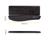 Fellowes Keyboard Wrist Rest - PlushTouch Wrist Rest with Non Skid Rubber Base & Antibacterial Protection - Ergonomic Wrist Support for Computer, Laptop, Home Office Use - Black