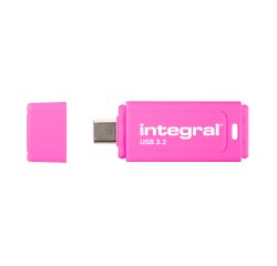Integral Neon-C INFD128GBNEONCPK3.2 lecteur USB flash 128 Go USB Type-C 3.2 Gen 1 (3.1 Gen 1) Noir
