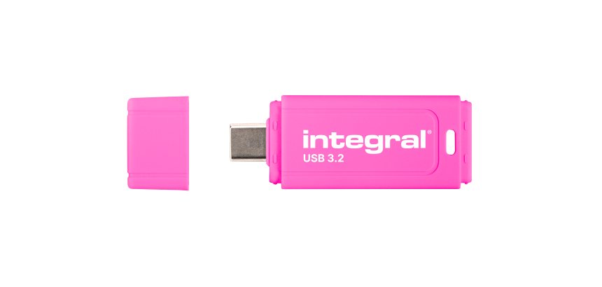 Integral Neon-C INFD128GBNEONCPK3.2 lecteur USB flash 128 Go USB Type-C 3.2 Gen 1 (3.1 Gen 1) Noir