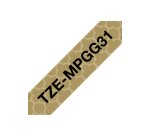 Brother TZE-MPGG31 ruban d'étiquette Noir sur or