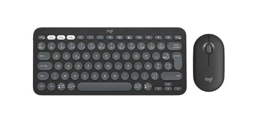 Logitech 920-012209 clavier Souris incluse Universel RF sans fil + Bluetooth AZERTY Français Graphite