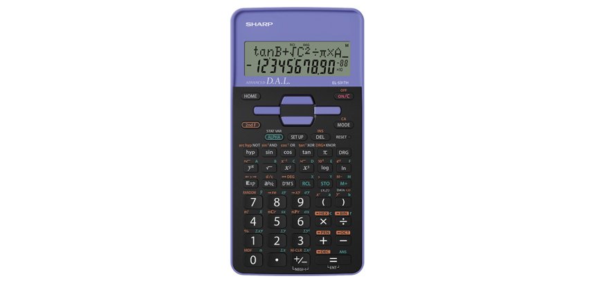 Sharp EL-531TH calcolatrice Tasca Calcolatrice scientifica Nero, Viola