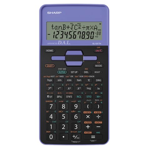 Sharp EL-531TH calculator Pocket Scientific Black, Violet