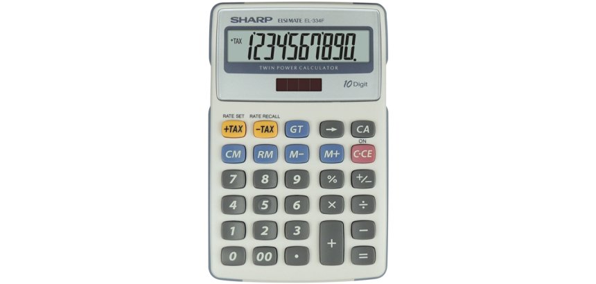 Sharp EL-334F calcolatrice Desktop Calcolatrice finanziaria Grigio
