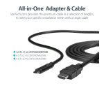 StarTech.com 3ft (1m) USB C to HDMI Cable - 4K 30Hz USB Type-C to HDMI Video Display Converter - USB-C DP Alt Mode to HDMI Monitor Adapter Cord - Thunderbolt Compatible