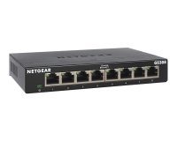 NETGEAR GS308-300PES commutateur réseau Non-géré L2 Gigabit Ethernet (10/100/1000) Noir
