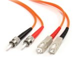 StarTech.com Câble / Jarretière fibre optique duplex multimode 62.5/125 OM1 de 2m - ST vers SC - Orange