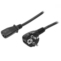 StarTech.com Cable de 2m de Alimentación para Ordenador, 18AWG, EU Schuko a C13, 10A 250V, Negro, Cable de Repuesto, Cable de Corriente para PC, Cable para Monitor, UL, Cable para Europa