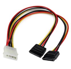 StarTech.com Adaptador Cable Divisor Molex 4 Pines a SATA - 2x Hembra SATA y 1x Macho LP4