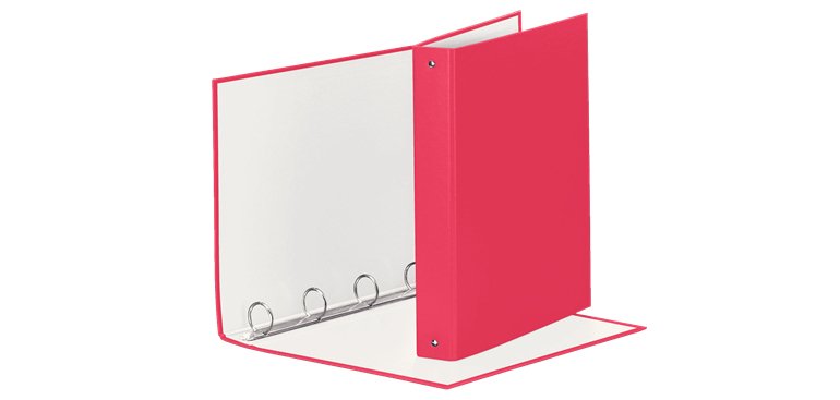 Raccoglitore Meeting - 22 x 30 cm - 4 anelli tondi 30 mm - dorso 4 cm - PP - fucsia - Esselte