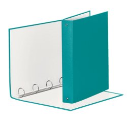 Raccoglitore Meeting - 22 x 30 cm - 4 anelli tondi 30 mm - dorso 4 cm - PP - turchese - Esselte