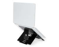 R-Go Tools Soporte para portátil R-Go Riser Flexible, elevador plegable ajustable para portátil, ergonómico, aluminio Hylite, negro