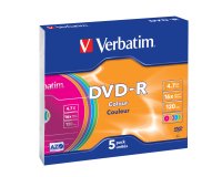 Verbatim DVD-R Colour 4,7 Go 5 pièce(s)